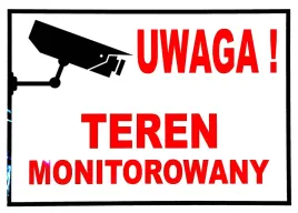 tablica-znak-uwaga-teren-monitorowany-35-x-25cm