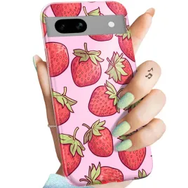 etui-do-google-pixel-8a-wzory-truskawki-poziomki-owoce-obudowa-pokrowiec