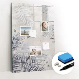 tablica-magnetyczna-szklana-suchoscieralna-gratisy-liscie-palm-60x90-cm