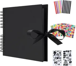 album-na-zdjecia-scrapbooking-czarny-album-na-zdjecia-80-stron-diy-prezent