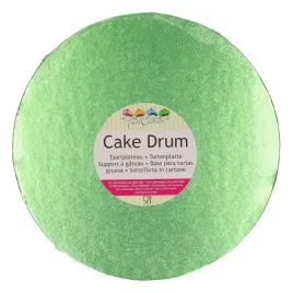 okragly-podklad-pod-tort-jasnozielony-gruby-funcakes-o-25-cm
