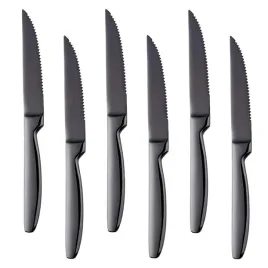 bisdarun-zestaw-nozy-do-stekow-6-sztuk-stal-nierdzewna-czarny-22-cm