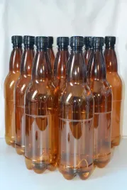 brazowa-butelka-pet-1-litr-nakretka-10-sztuk