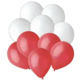balony-bialo-czerwoni-10-10-szt