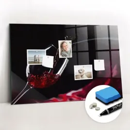 szklana-tablica-magnetyczna-suchoscieralna-gratisy-magnesy-wino-90x60-cm