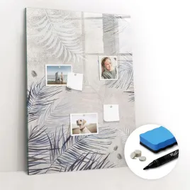 szklana-tablica-magnetyczna-suchoscieralna-magnesy-liscie-palm-70x100-cm