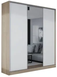 szafa-caspian-3d-230x250-dab-sonoma-fronty-biala-plyta-1x-lustro