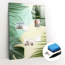 tablica-magnetyczna-szklana-gabka-gratisy-monstera-tropikalna-70x100-cm