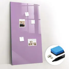 tablica-magnetyczna-szklana-na-sciane-elegancka-pisak-kolor-liliowy-60x120