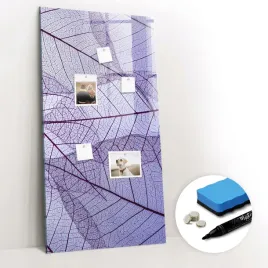 szklana-tablica-magnetyczna-suchoscieralna-magnesy-tekstura-lisci-60x120
