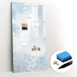 szklana-tablica-magnetyczna-gratisy-magnesy-gabka-szkic-kwiatow-60x120-cm