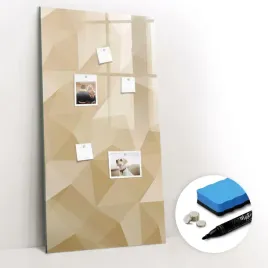 edukacyjna-tablica-magnetyczna-szklana-gratisy-trojkaty-abstrakcja-60x120