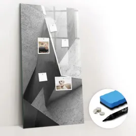 tablica-magnetyczna-szklana-gratisy-gabka-abstrakcja-geometryczna-60x120-cm