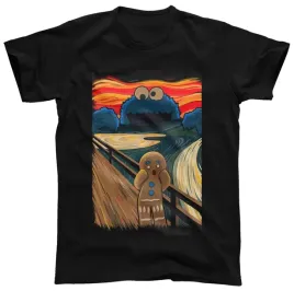 koszulka-cookie-monster-the-scream-roz-3xl