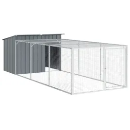 domek-dla-psa-z-wybiegiem-antracytowy-153x396x110-cm-ocynkowana-stal