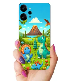 etui-case-do-xiaomi-redmi-12-liski-dinozaury-zolwie