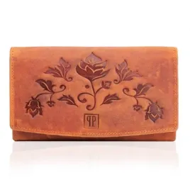 portfel-damski-skorzany-vintage-w-kwiaty-pomaranczowy-rfid-paolo-peruzzi