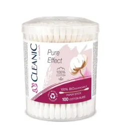 patyczki-higieniczne-kosmetyczne-do-uszu-bawelna-pure-effect-cleanic-100szt