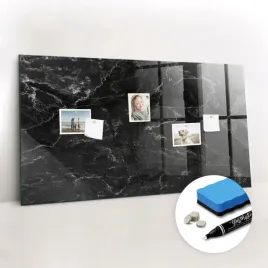 tablica-magnetyczna-szklana-do-domu-edukacyjna-gratisy-czarny-marmur-120x60