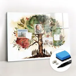 duza-szklana-tablica-magnetyczna-gratisy-magnesy-marker-drzewo-rodzinne