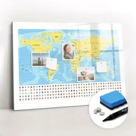 tablica-magnetyczna-szklana-marker-gratisy-mapa-swiata-i-flagi-100x70-cm