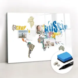 tablica-magnetyczna-szklana-gratisy-gabka-tekstowa-mapa-swiata-100x70-cm