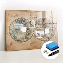 magnetyczna-tablica-szklana-gabka-gratisy-swiat-globus-mapa-100x70-cm