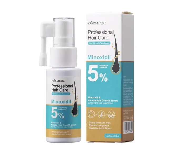 Kormesic Minoxidil 5% Keratin serum wcierka wspiera odrastanie włosów