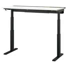 ikea-mittzon-biurko-z-regulacja-wysokosci-elektryczny-bialy-czarny-140x60cm
