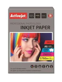 papier-foto-blyszczacy-activejet-ap6-260gr200-a6