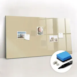 tablica-magnetyczna-szklana-suchoscieralna-gratisy-magnesy-kolor-bezowy