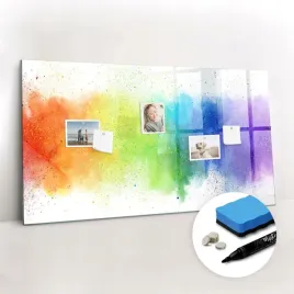 magnetyczna-tablica-szklana-gabka-gratisy-abstrakcyjna-tecza-120x60-cm