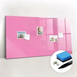 dla-dzieci-szklana-tablica-magnetyczna-gratisy-gabka-marker-kolor-rozowy