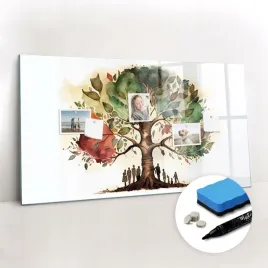 duza-szklana-tablica-magnetyczna-gratisy-magnesy-marker-drzewo-rodzinne