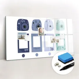 edukacyjna-tablica-magnetyczna-szklana-na-sciane-gratisy-ramki-polaroidowe
