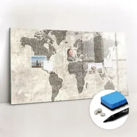 szklana-tablica-magnetyczna-gratisy-marker-mapa-swiata-gazeta-120x60-cm
