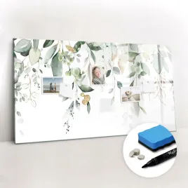 marker-tablica-magnetyczna-szklana-gratisy-liscie-natura-rosliny-120x60-cm