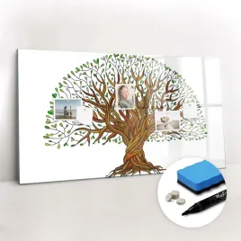 szklana-tablica-magnetyczna-gratisy-magnesy-gabka-drzewo-korzenie-120x60-cm