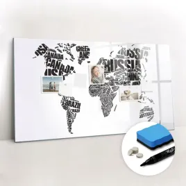 magnetyczna-tablica-szklana-gabka-gratisy-mapa-swiata-z-napisow-120x60-cm