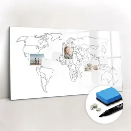 magnetyczna-tablica-szklana-gabka-gratisy-konturowa-mapa-swiata-120x60-cm