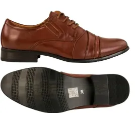 komunia-wesele-buty-mlodziezowe-eleganckie-wizytowe-pantofelki-brazowe-r40