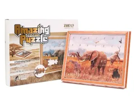 puzzle-3d-z-ramka-slonie-safari