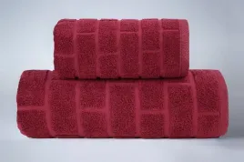recznik-brick-gruby-nowoczesny-50x90-red-wine