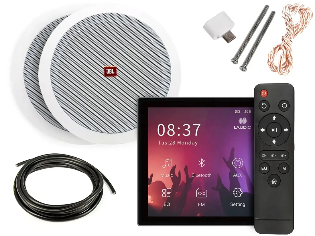 laudio-w20bt-odtwarzacz-scienny-2-glosniki-jbl-stan-nowy