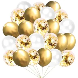 balony-zlote-biale-konfetti-komunia-urodziny-wesele-50-szt