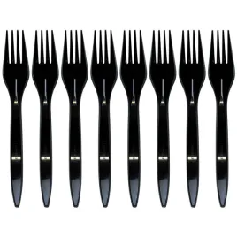 widelce-plastikowe-wielorazowe-arpex-czarny-18-cm-8-szt