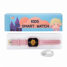 smartwatch-dla-dzieci-rozowy-pudelko-kabel-do-ladowania-kids-smart-wat
