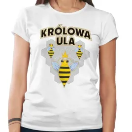koszulka-damska-krolowa-ula-pszczoly-dla-mamy-dzien-mamy-biala-xl