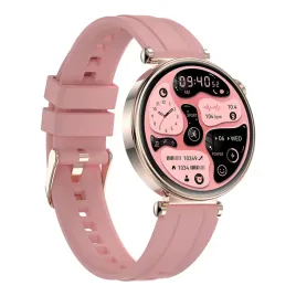 smartwatch-damski-sayberg-hk41-zloty-na-rozowym-pasku