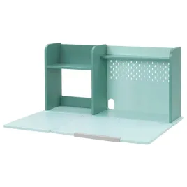 ikea-berglarka-blat-biurka-i-polka-turkusowy-100x70-cm